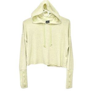 Nike Dri-FIT Cropped Hoodie Yellow Lightweight XS